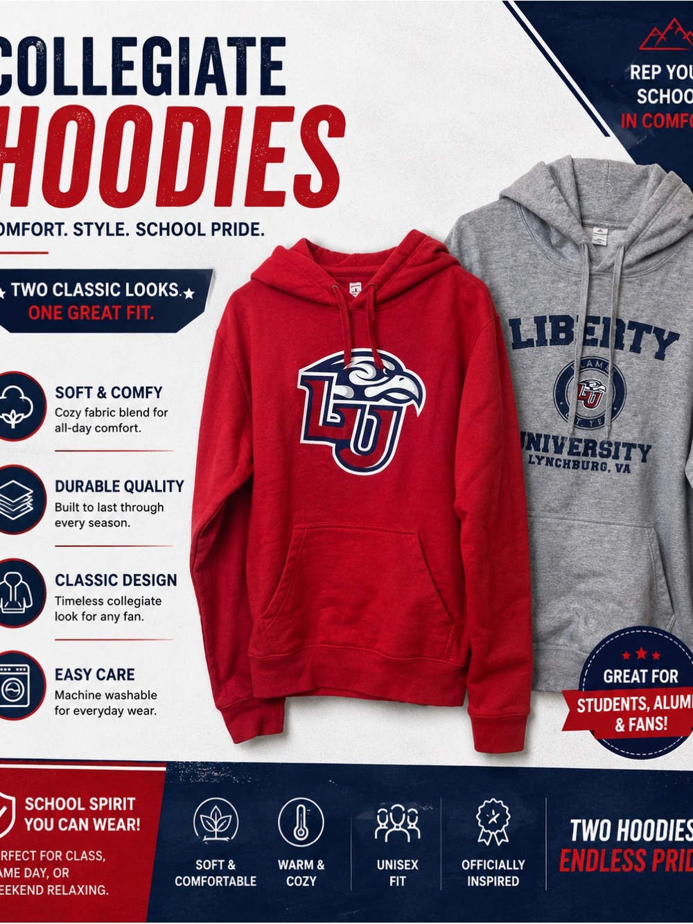 Liberty University Collegiate Fanatics Medium Sweatshirts 2